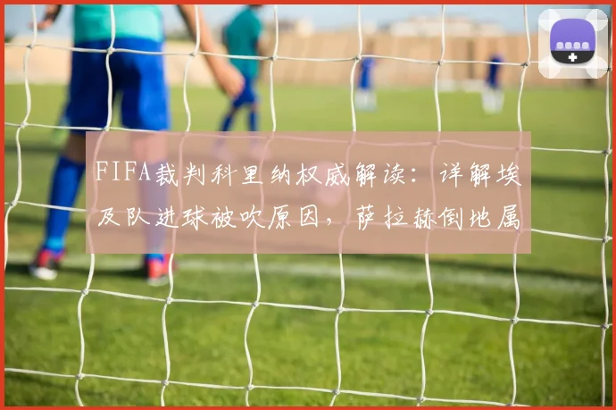 FIFA裁判科里纳权威解读：详解埃及队进球被吹原因，萨拉赫倒地属于2026世界杯尺度下的正常对抗